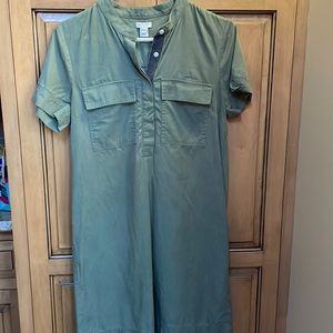 Womens J Crew olive green dress